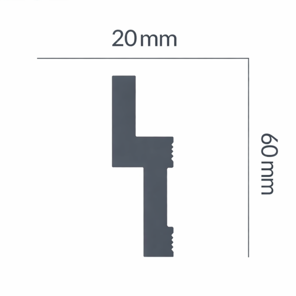 Cornisa decorativa M62 Led 60x20mm