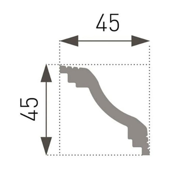 Cornisa Decorativa E-40 45x45mm
