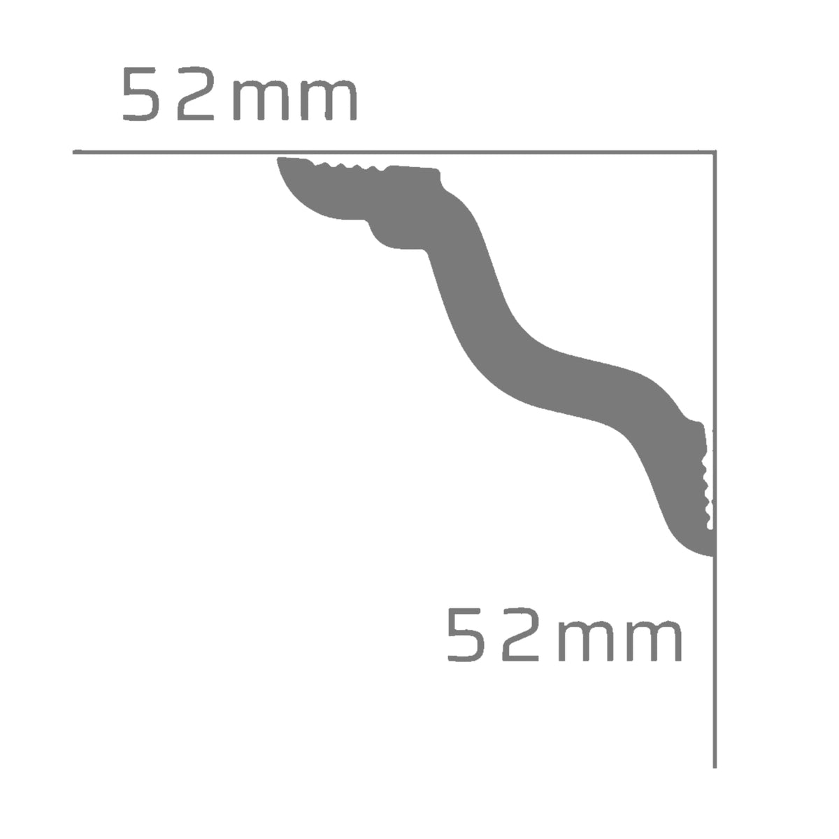 Cornisa Decorativa M-52 52x52mm