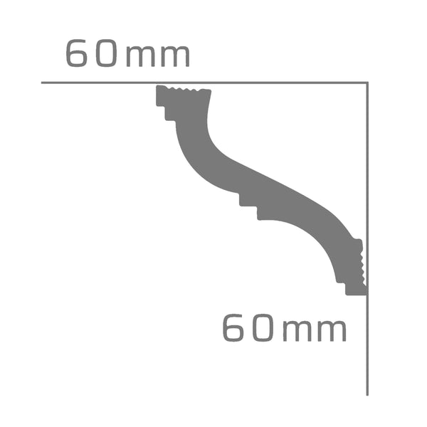 Cornisa Decorativa M-60 60x60mm
