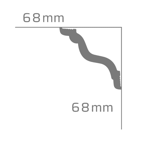 Cornisa Decorativa M-68 68x68mm