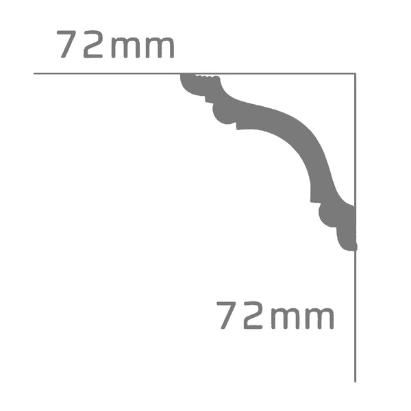 Cornisa Decorativa M-72 72x72mm