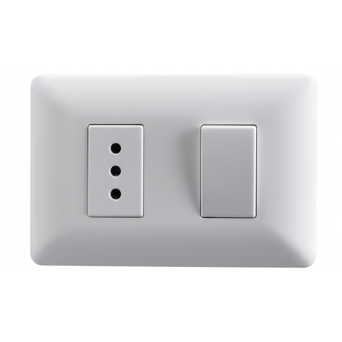 Enchufe e Interruptor Mixto Blanco 10A - STANFORD