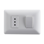 Enchufe e Interruptor Mixto Blanco 10A - STANFORD