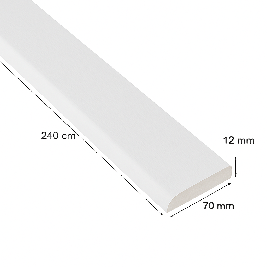 Guardapolvo Foliado Blanco – 12 × 70 mm x 2,40 m
