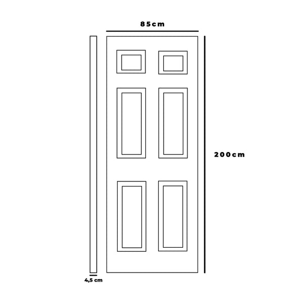 Puerta Metálica ODIS - 90X200 - Maple