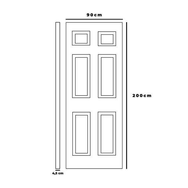 Puerta Metálica ODIS - 90X200 - Blanca