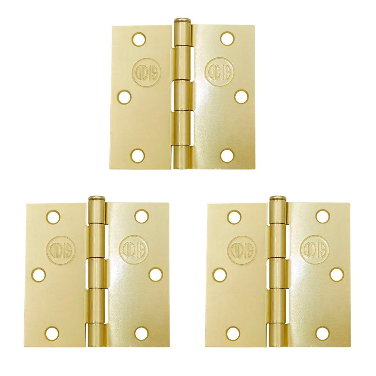 Pack 3 Bisagras Acero ODIS 3,5″ x 3,5″ x 2,0 mm – Bronce