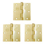 Pack 3 Bisagras Acero ODIS 3,5″ x 3,5″ x 2,0 mm – Bronce
