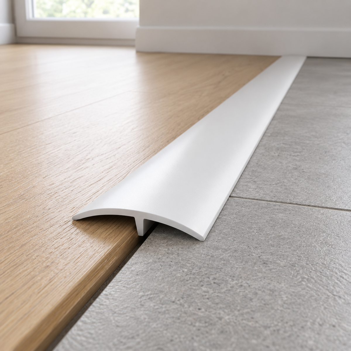 Cubrejunta PVC Blanco - 1 metro