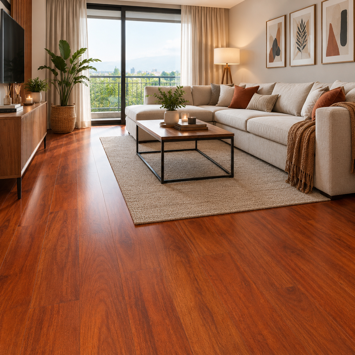 Piso Flotante Laminado 8mm Cedro | Caja 1,95 m