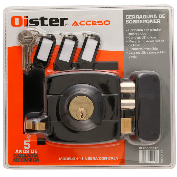 Cerradura Exterior Sobreponer Oister 111 Con Caja Metálica