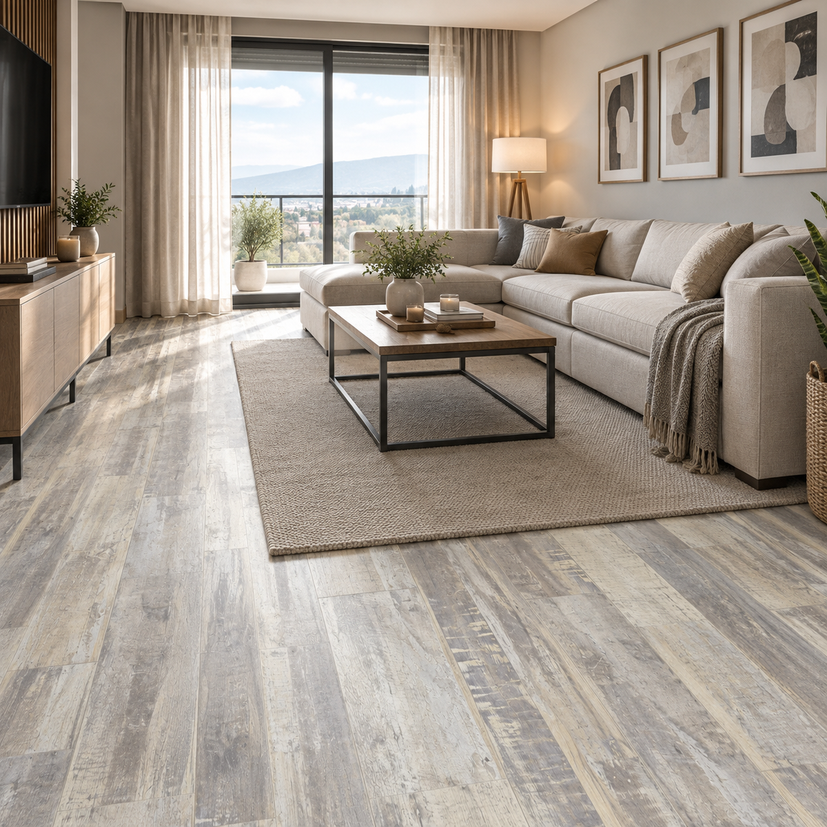 Piso Flotante Laminado 8mm Plata | Caja 1,95 m