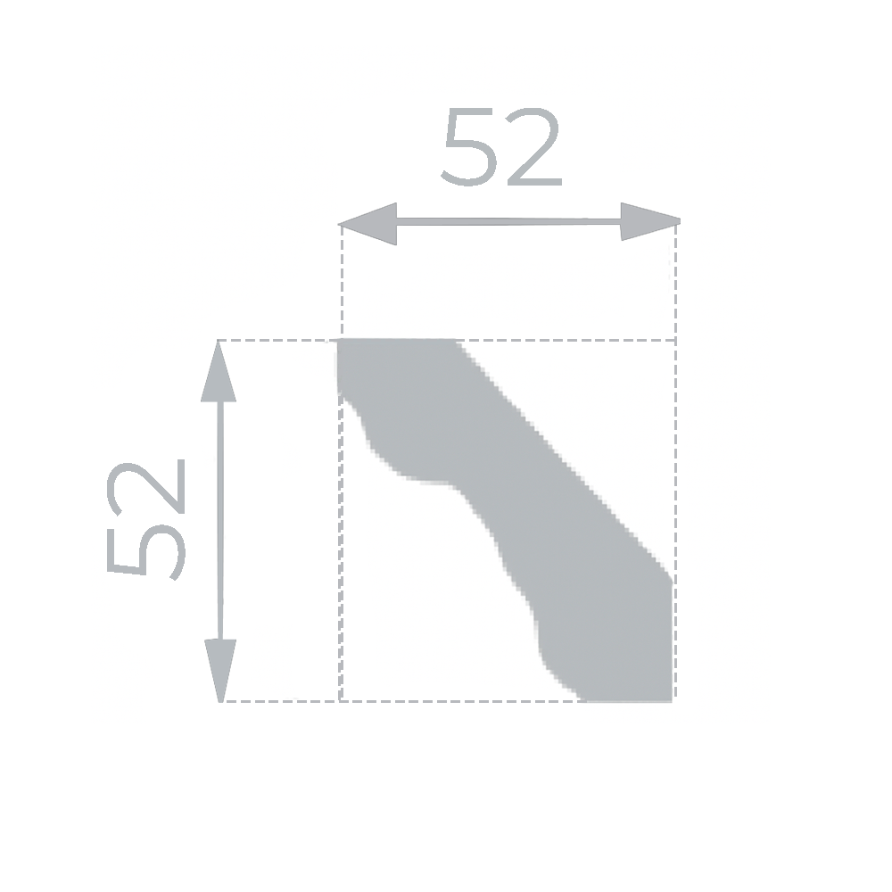 Cornisa Decorativa M26 – 52 x 52 mm