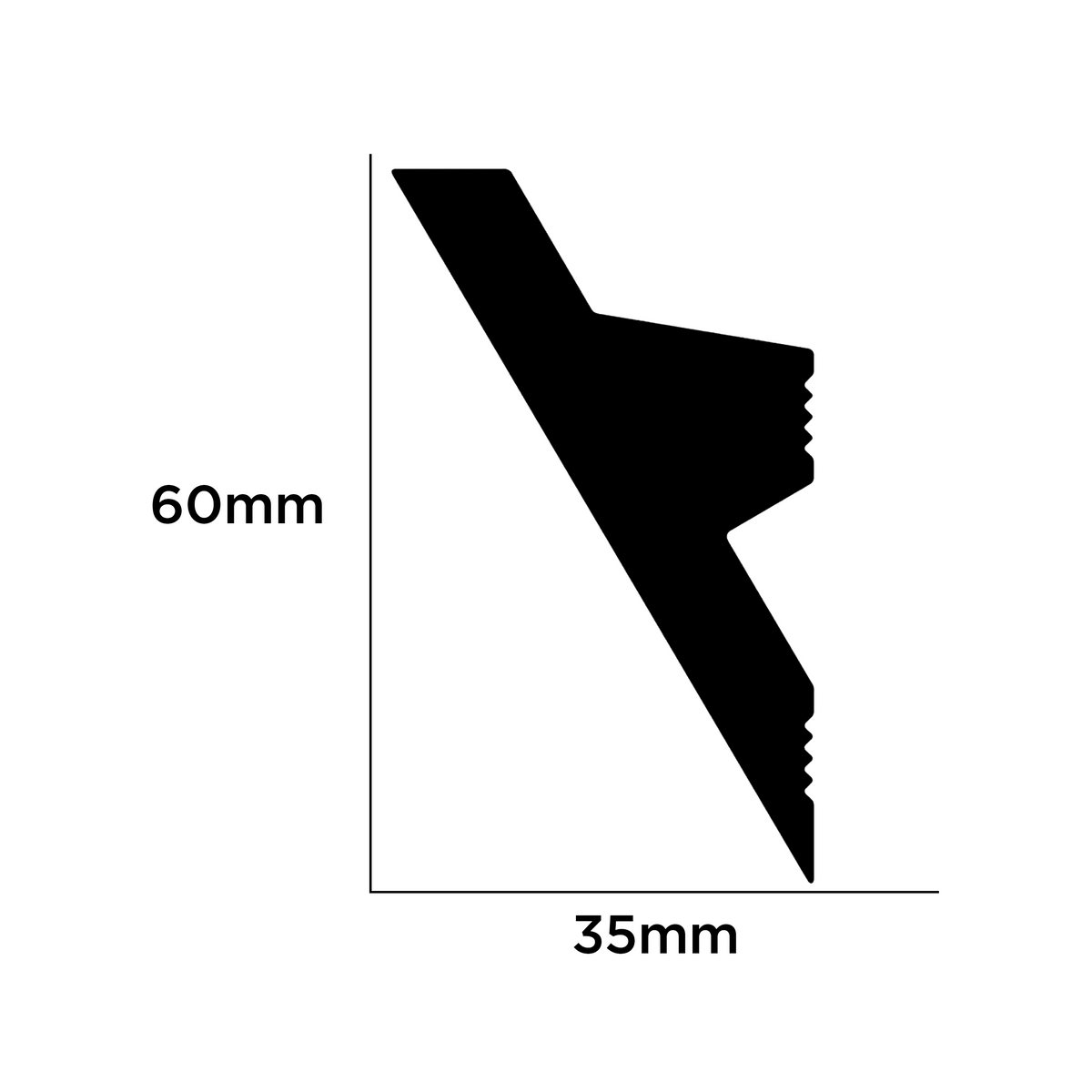 Cornisa decorativa Mz61 60x35mm