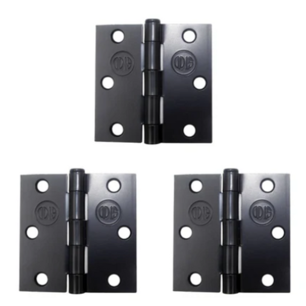 Pack 3 Bisagras de Acero ODIS 3″ x 3″ x 2,0 mm – Negro