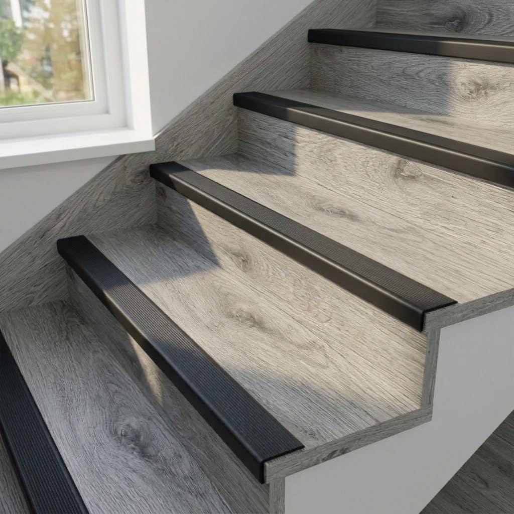 Nariz de Grada PVC Negro - 1 metro