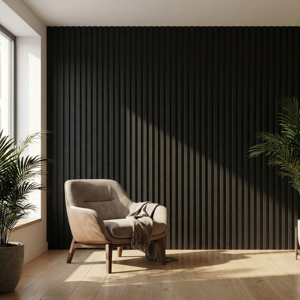 Wallpanel PVC 160x23mmx2.4mt - Negro
