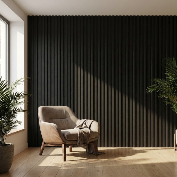 Wallpanel PVC 160x23mmx2.4mt - Negro