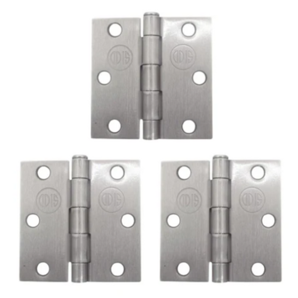 Pack 3 Bisagras de Acero ODIS 3″ x 3″ x 2,0 mm – Plata