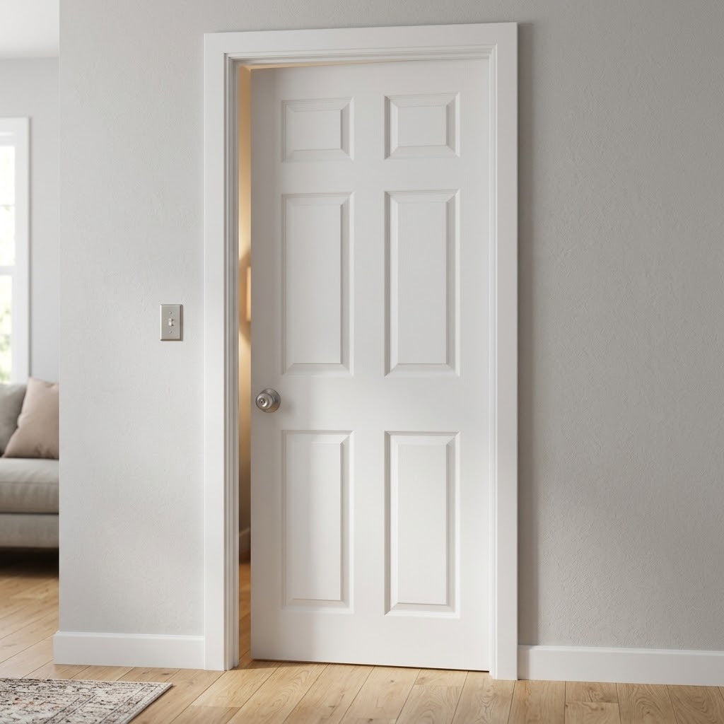 Puerta 60x200 cm Interior Sinfonía  - Prepintada Blanco