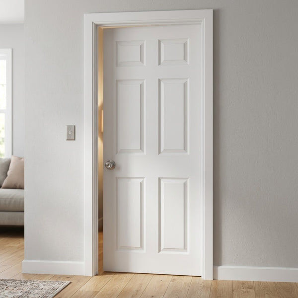 Puerta 60x200 cm Interior Sinfonía  - Prepintada Blanco