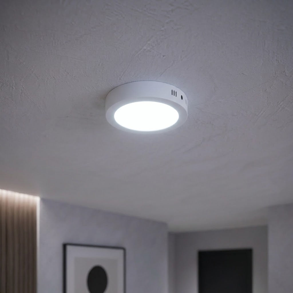 Panel LED Redondo Sobrepuesto 6W - Luz Fría
